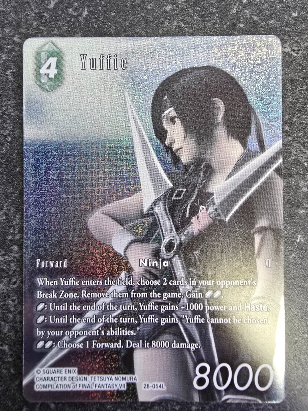 Final Fantasy TCG Yuffie Full Art Foil Legend Card (28-054L) - FFVII